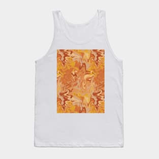 Golden Hour Marble - Digital Paint Spill Tank Top